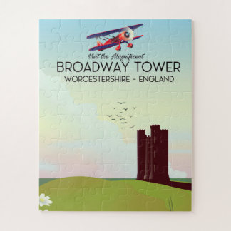 Broadway tower Worcestershire Travel poster Jigsaw Puzzle