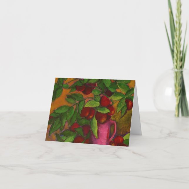 Broc de carte pour notes de prunes (Devant)