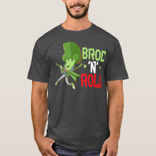 Broc N' Roll Broccoholic Vegetable Vegetarian Vega T-Shirt