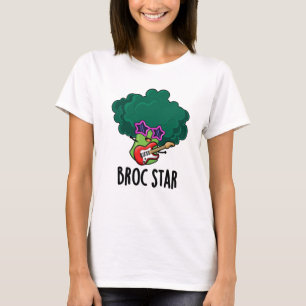 Broc Star Funny Brocolli Rock Star Pun  T-Shirt