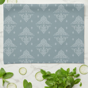 Brocade on green kitchen towel
