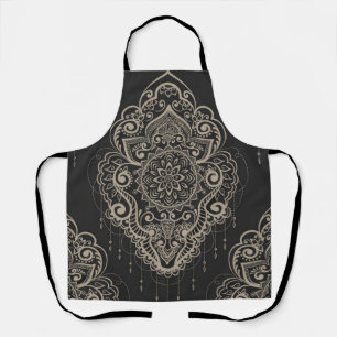 Brocade pattern apron