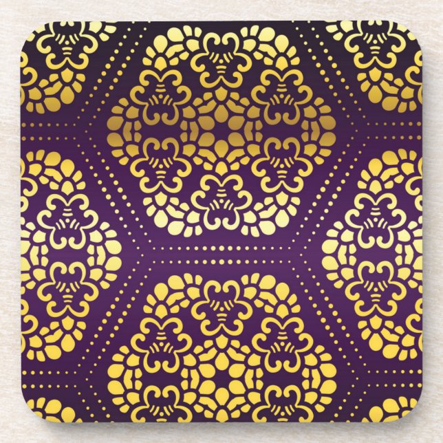 Brocade pattern coaster (Front)