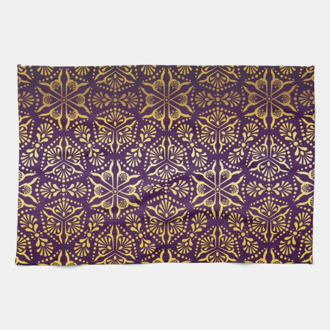 Brocade pattern kitchen towel (Horizontal)