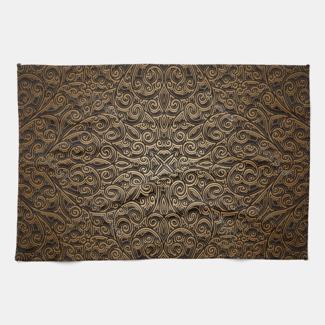 Brocade pattern kitchen towel (Horizontal)