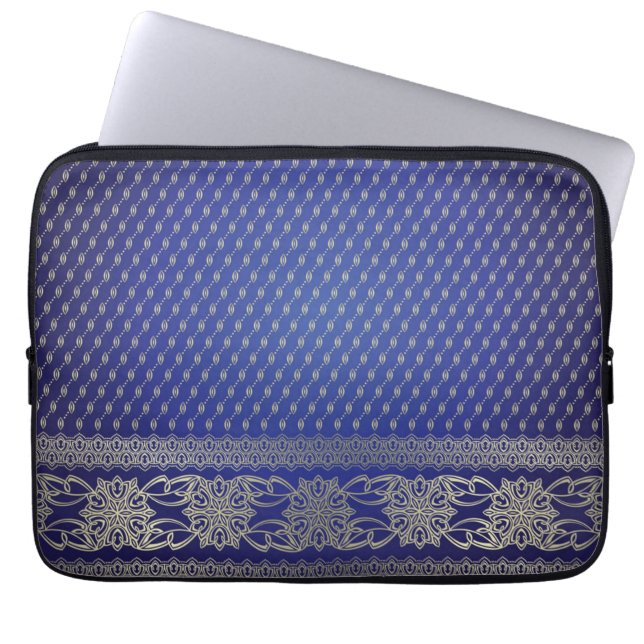 Brocade pattern laptop sleeve (Front)