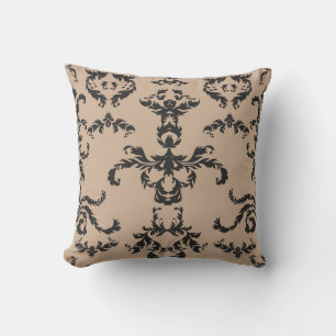 Brocade pattern throw pillow