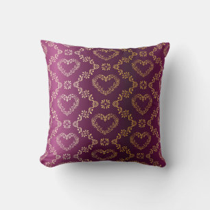 Brocade pattern throw pillow