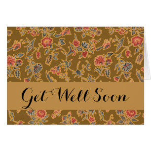 Brocard floral chiné vintage du XVIIIe siècle