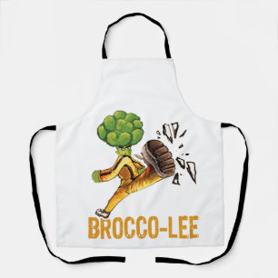 Brocco Lee kungfu Broccoli All-Over Print Apron