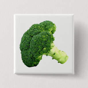 Broccoli 2 Inch Square Button