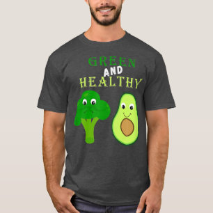 Broccoli and Avocado green for healthy T-Shirt
