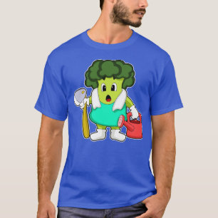 Broccoli as Farmer with Watering can T-Shirt