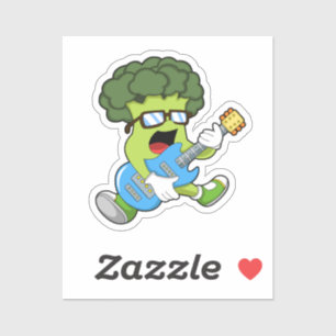 Broccoli as Musician with Guitar
