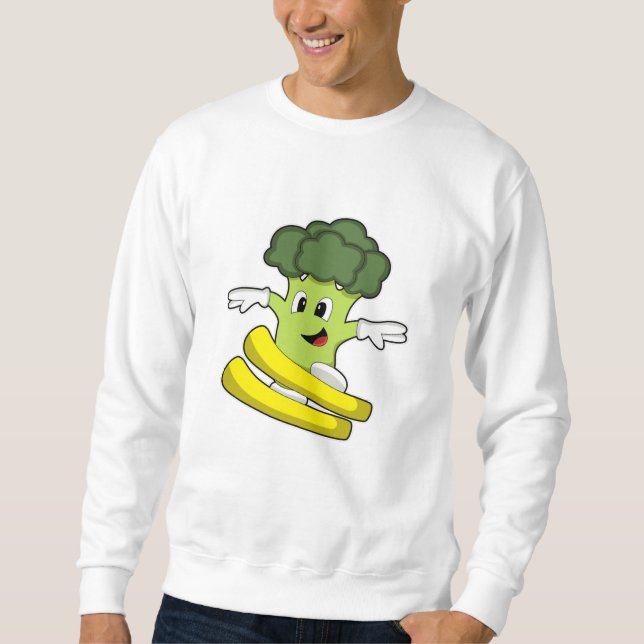 Broccoli as Skier with Ski Sweatshirt (Front)