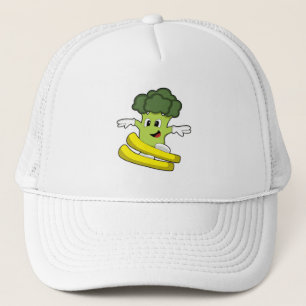 Broccoli as Skier with Ski Trucker Hat