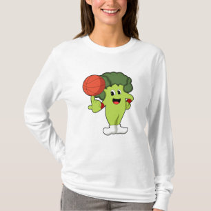 Broccoli at Basketball Sports T-Shirt