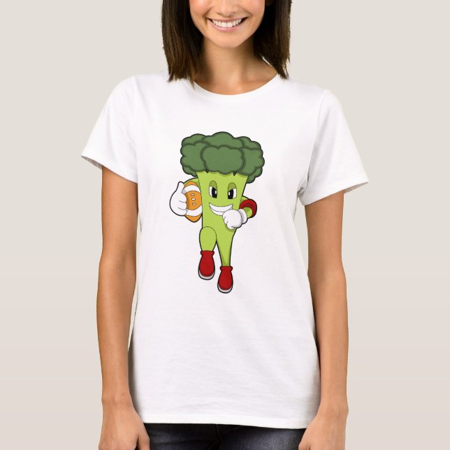Broccoli at Football Sports T-Shirt (Front)