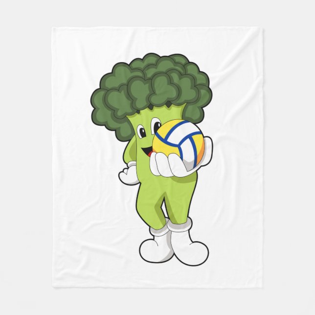 Broccoli at Volleyball Sports Fleece Blanket (Front)