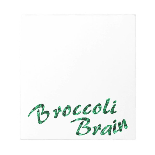 broccoli brain notepad (Front)
