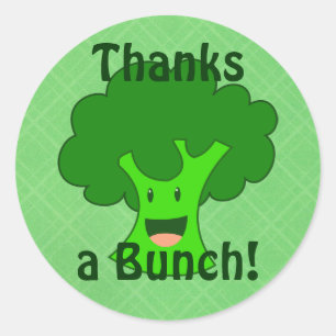 Broccoli Bunch Classic Round Sticker