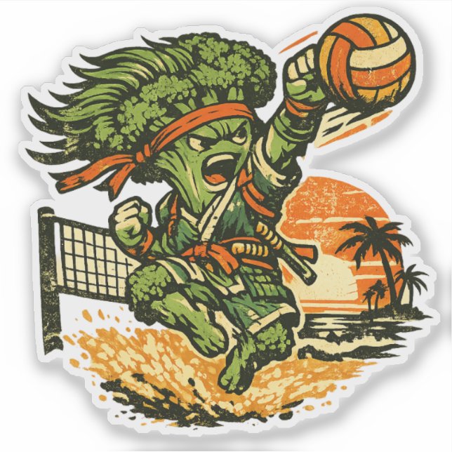 Broccoli Bushido Beach Volleyball — Summer Spike  (Front)