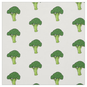 Broccoli cartoon illustration fabric