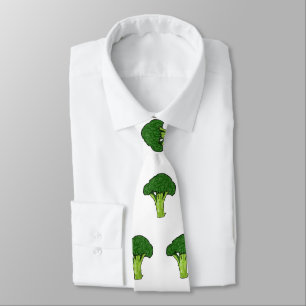 Broccoli cartoon illustration tie
