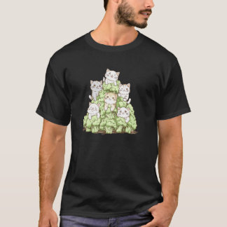 Broccoli Cats Funny Design Cat Lovers Vegetable Ve T-Shirt
