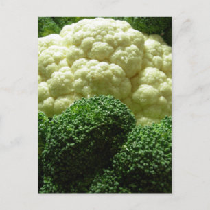 Broccoli & cauliflower postcard