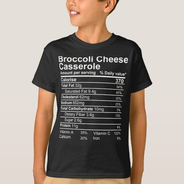 Broccoli Cheese Casserole T-Shirt (Front)