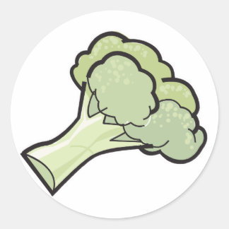 broccoli classic round sticker
