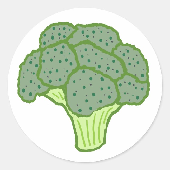 Broccoli Classic Round Sticker (Front)