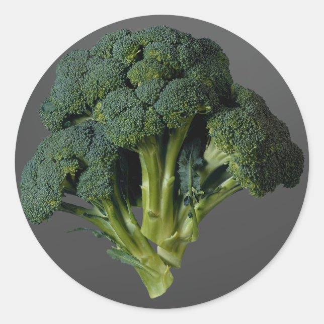 Broccoli Classic Round Sticker (Front)