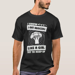 Broccoli Girl Vegetables Veggie Vegan Vegetarian T-Shirt