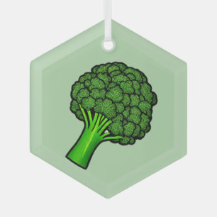Broccoli Glass Ornament