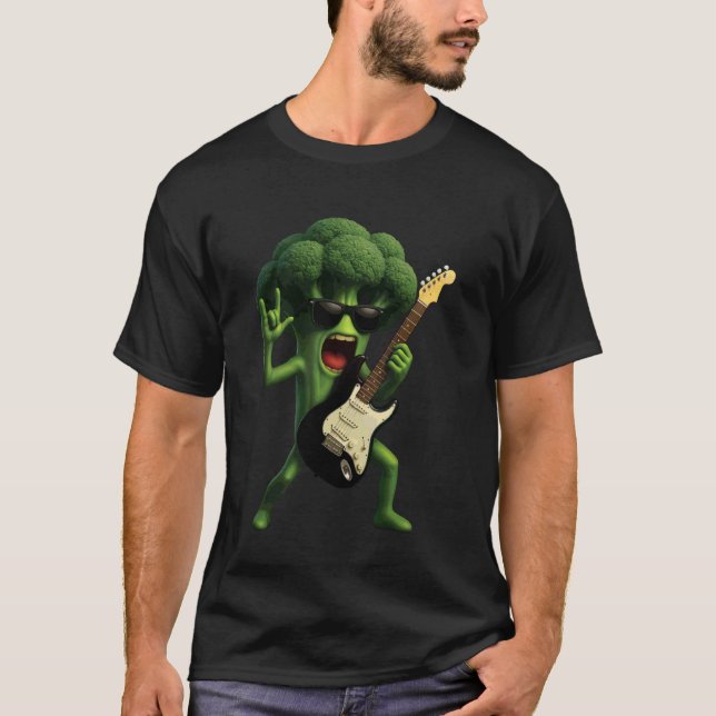 Broccoli Guitar T-Shirt (Front)