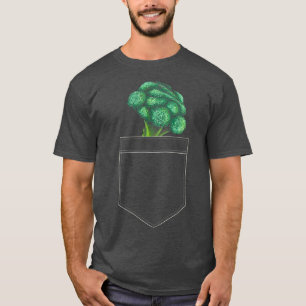 Broccoli In Pocket Plant Vegan Vegetable Veggie Ve T-Shirt