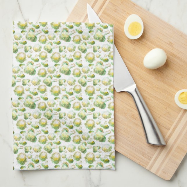 Broccoli Kitchen Tea Towel (Quarter Fold)