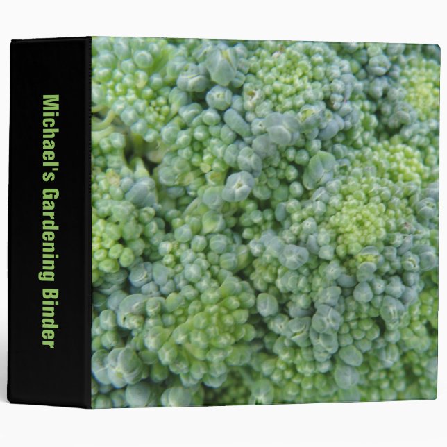 Broccoli Macro Custom Gardening Binder (Front/Spine)