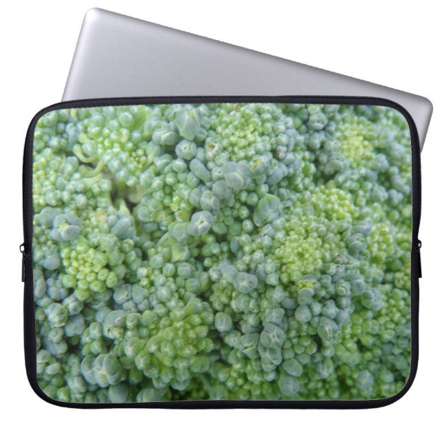 Broccoli Macro Laptop Bag (Front)