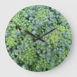 Broccoli Macro Wall Clock
