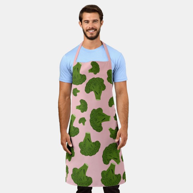 Broccoli Pattern Apron (Worn)