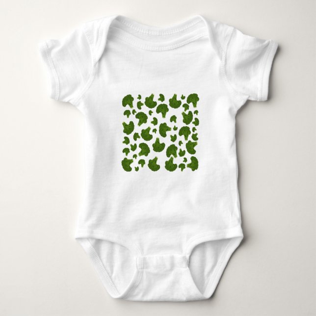 Broccoli Pattern Baby Bodysuit (Front)