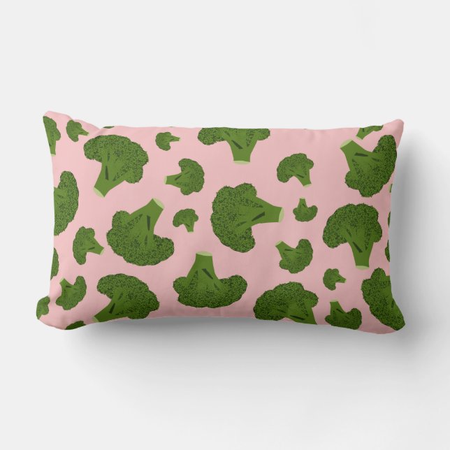Broccoli Pattern Lumbar Pillow (Front)