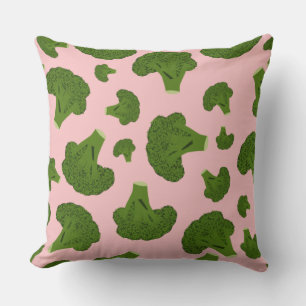 Broccoli Pattern Throw Pillow