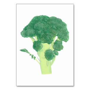 Broccoli Reading Flashcards for Adults Table Number