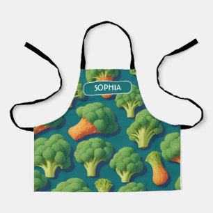 Broccoli Retro Colourful Personalized Pattern Apron
