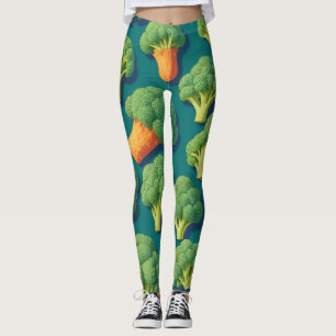 Broccoli Retro Colourful Personalized Pattern Leggings