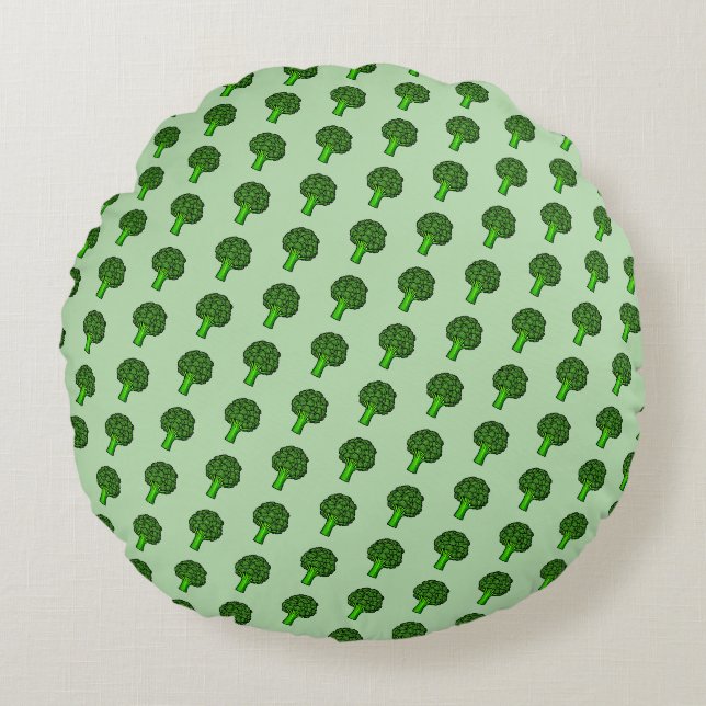 Broccoli Round Pillow (Front)